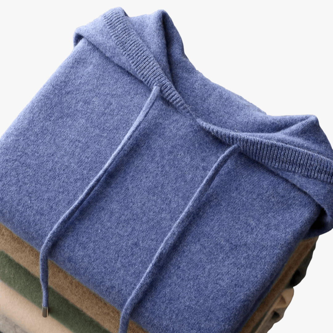 Miles & Luna Sweater – Knit hoodie sweater with soft cashmere feel for men