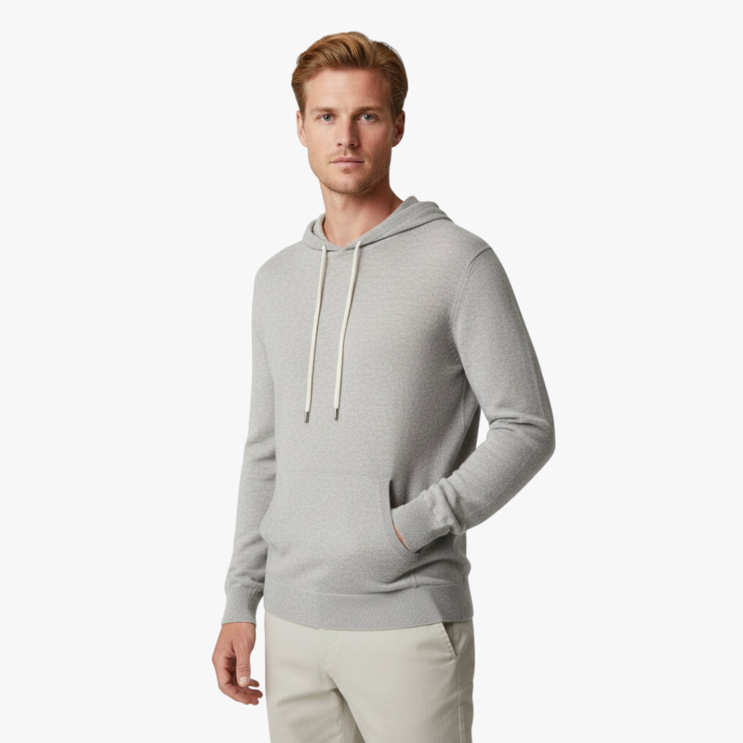 Miles & Luna Sweater – Knit hoodie sweater with soft cashmere feel for men