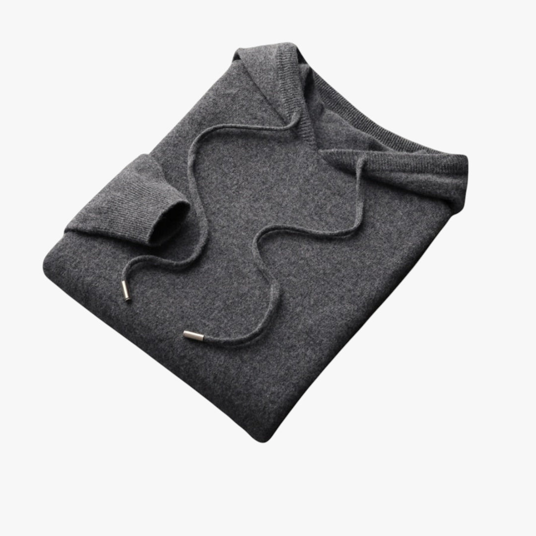 Miles & Luna Sweater – Knit hoodie sweater with soft cashmere feel for men