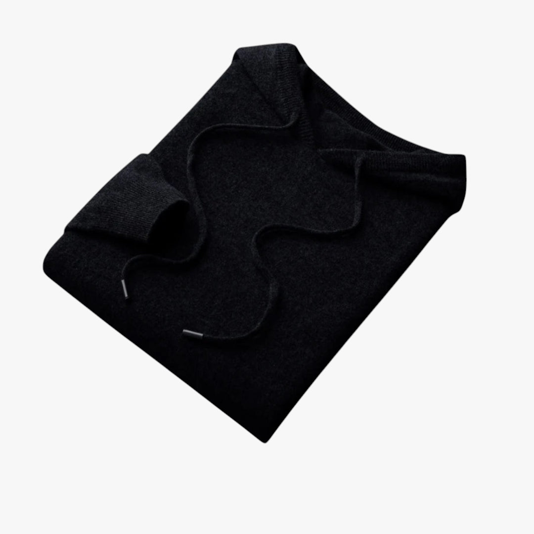 Miles & Luna Sweater – Knit hoodie sweater with soft cashmere feel for men