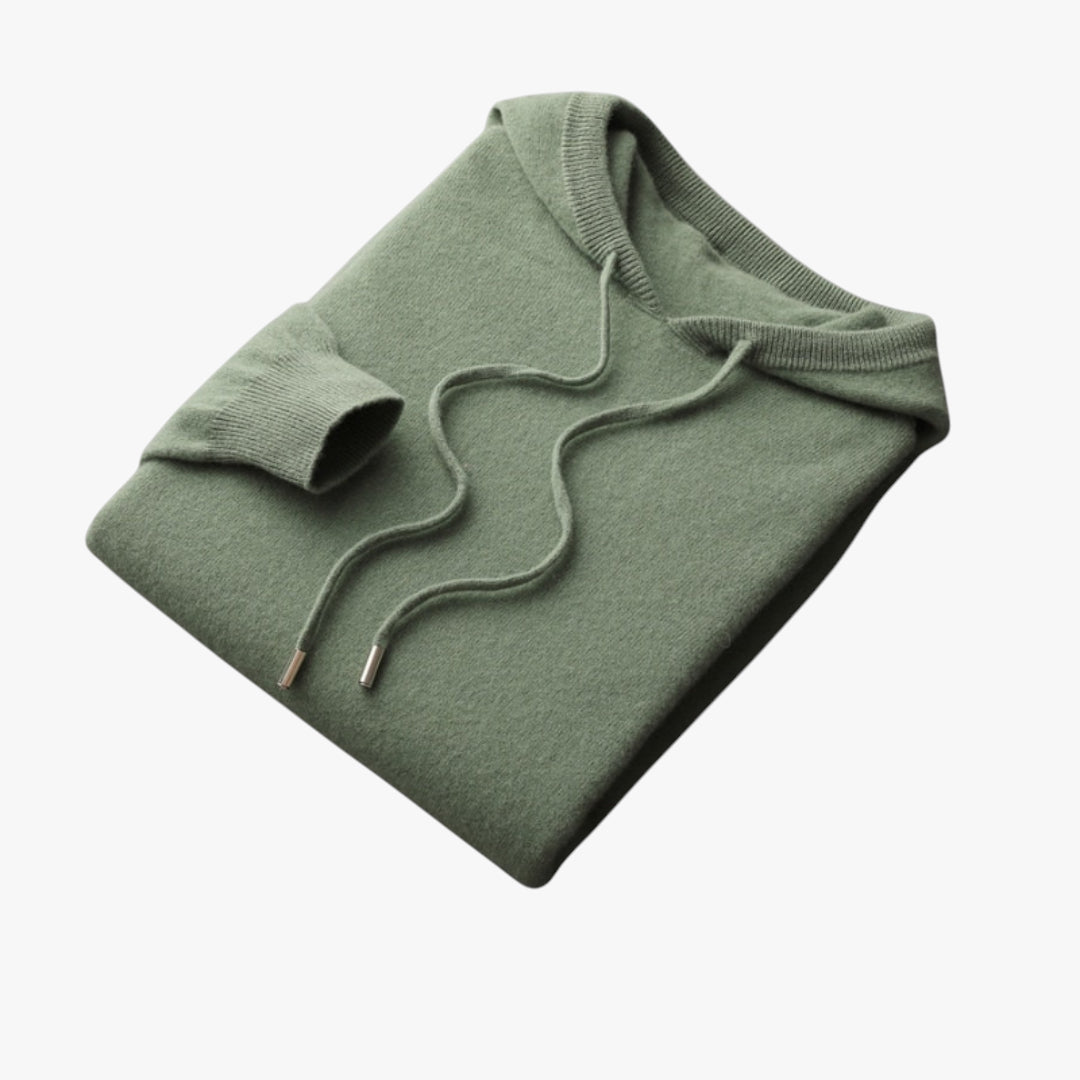 Miles & Luna Sweater – Knit hoodie sweater with soft cashmere feel for men