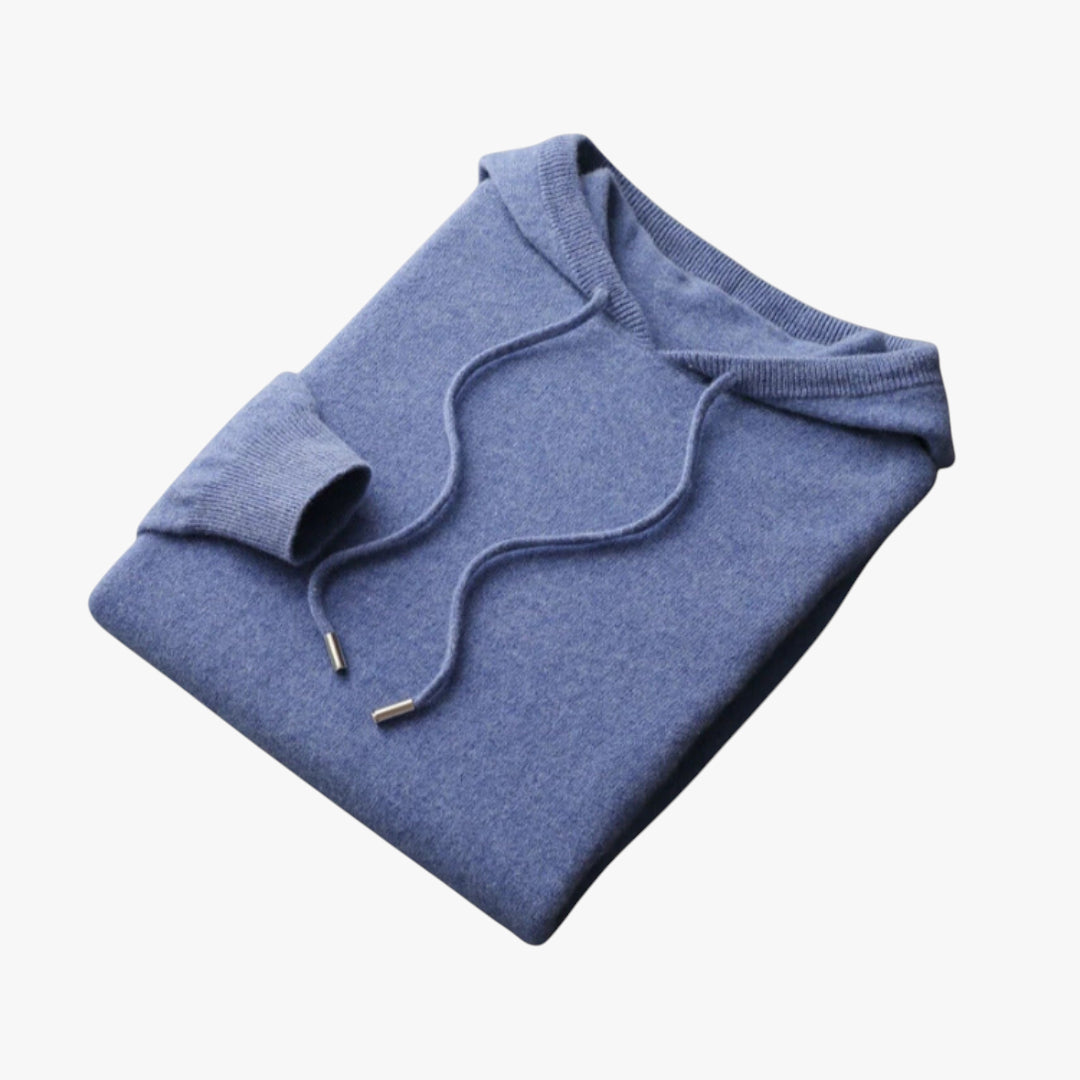 Miles & Luna Sweater – Knit hoodie sweater with soft cashmere feel for men