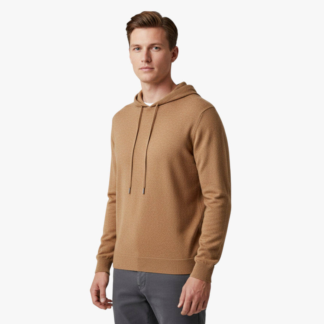 Miles & Luna Sweater – Knit hoodie sweater with soft cashmere feel for men