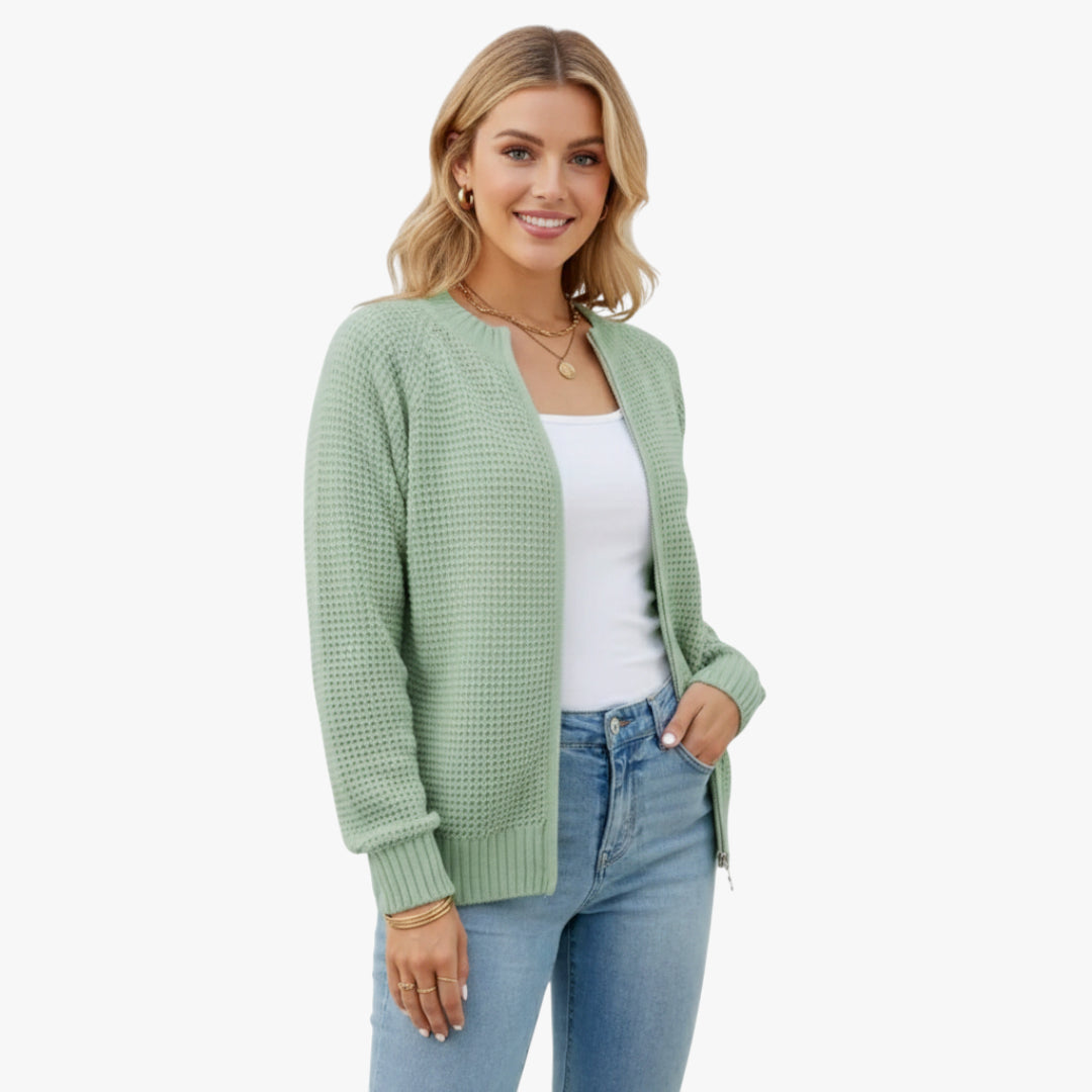 Miles & Luna Sweater Knitted zip-up Cardigan for Women