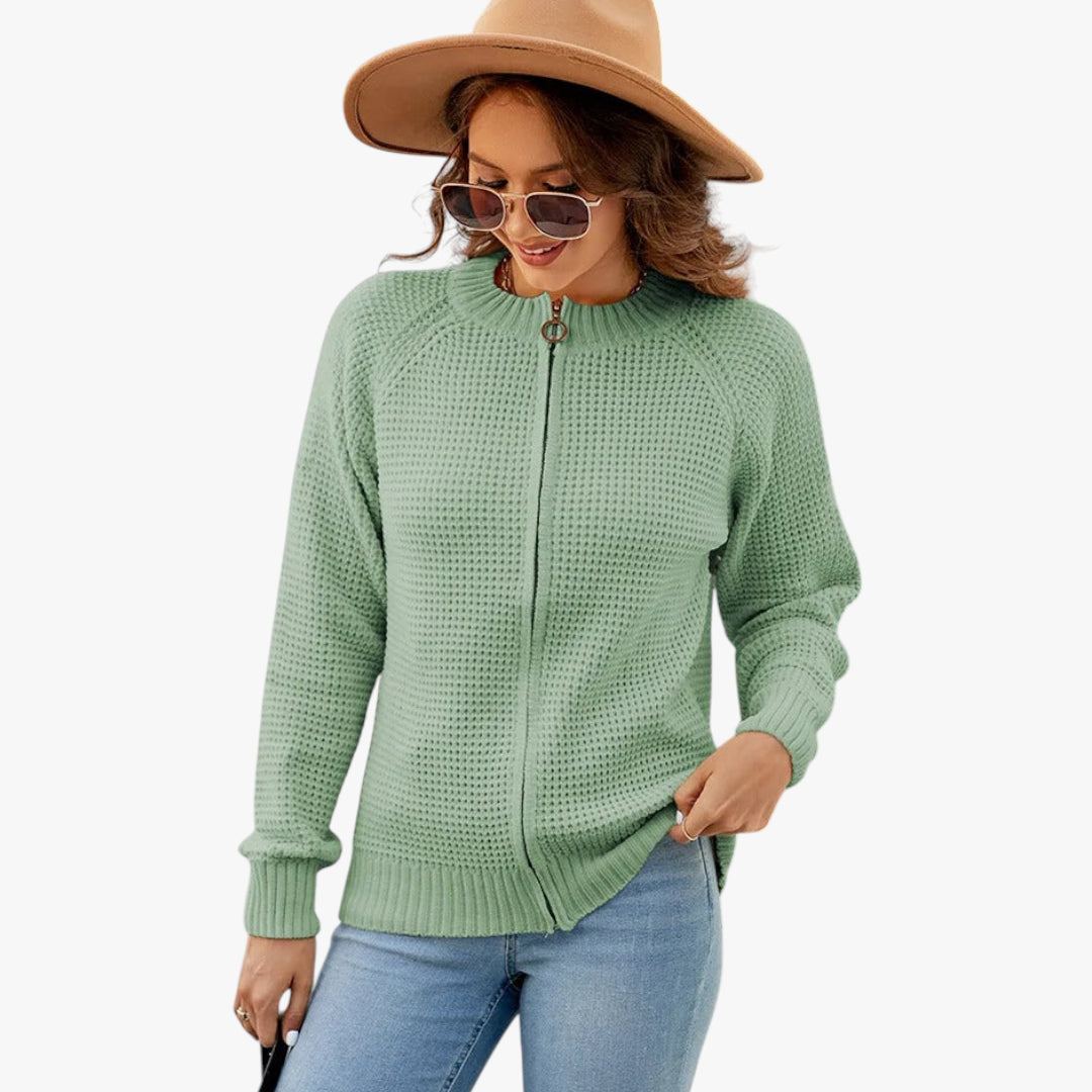 Miles & Luna Sweater Knitted zip-up Cardigan for Women