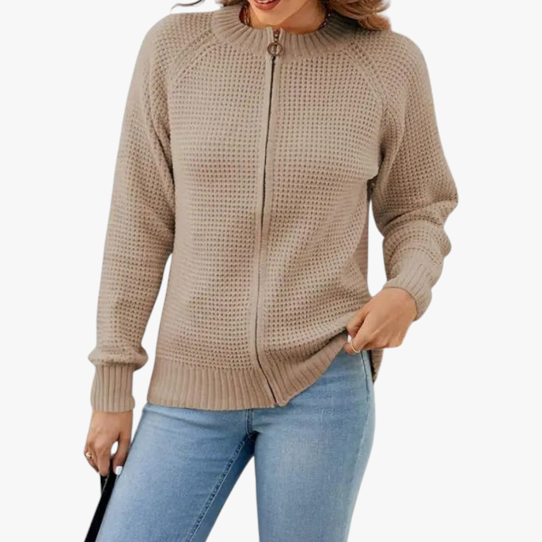 Miles & Luna Sweater Knitted zip-up Cardigan for Women