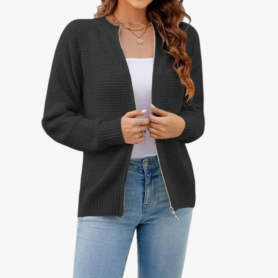 Miles & Luna Sweater Knitted zip-up Cardigan for Women