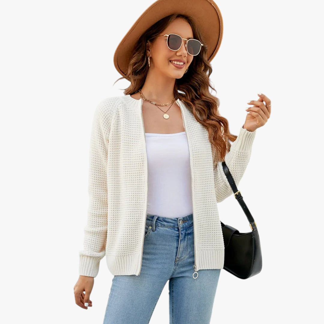 Miles & Luna Sweater Knitted zip-up Cardigan for Women