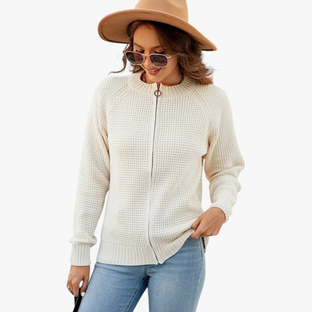 Miles & Luna Sweater Knitted zip-up Cardigan for Women