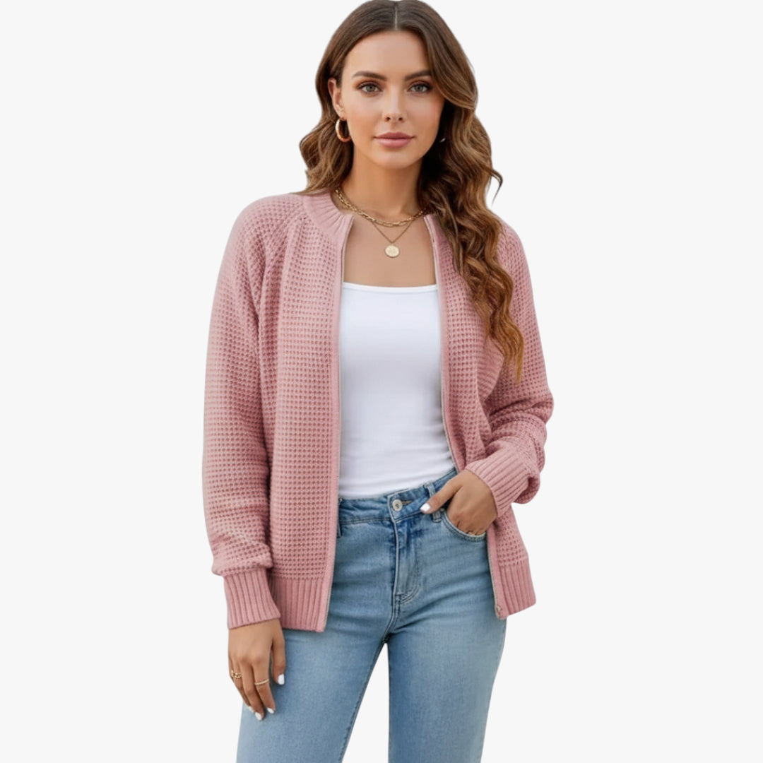 Miles & Luna Sweater Knitted zip-up Cardigan for Women