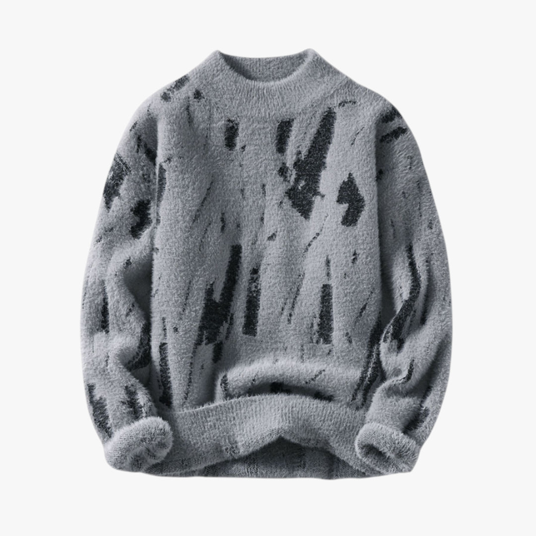 Miles & Luna Sweater – Soft fuzzy knit sweater with casual fit for men