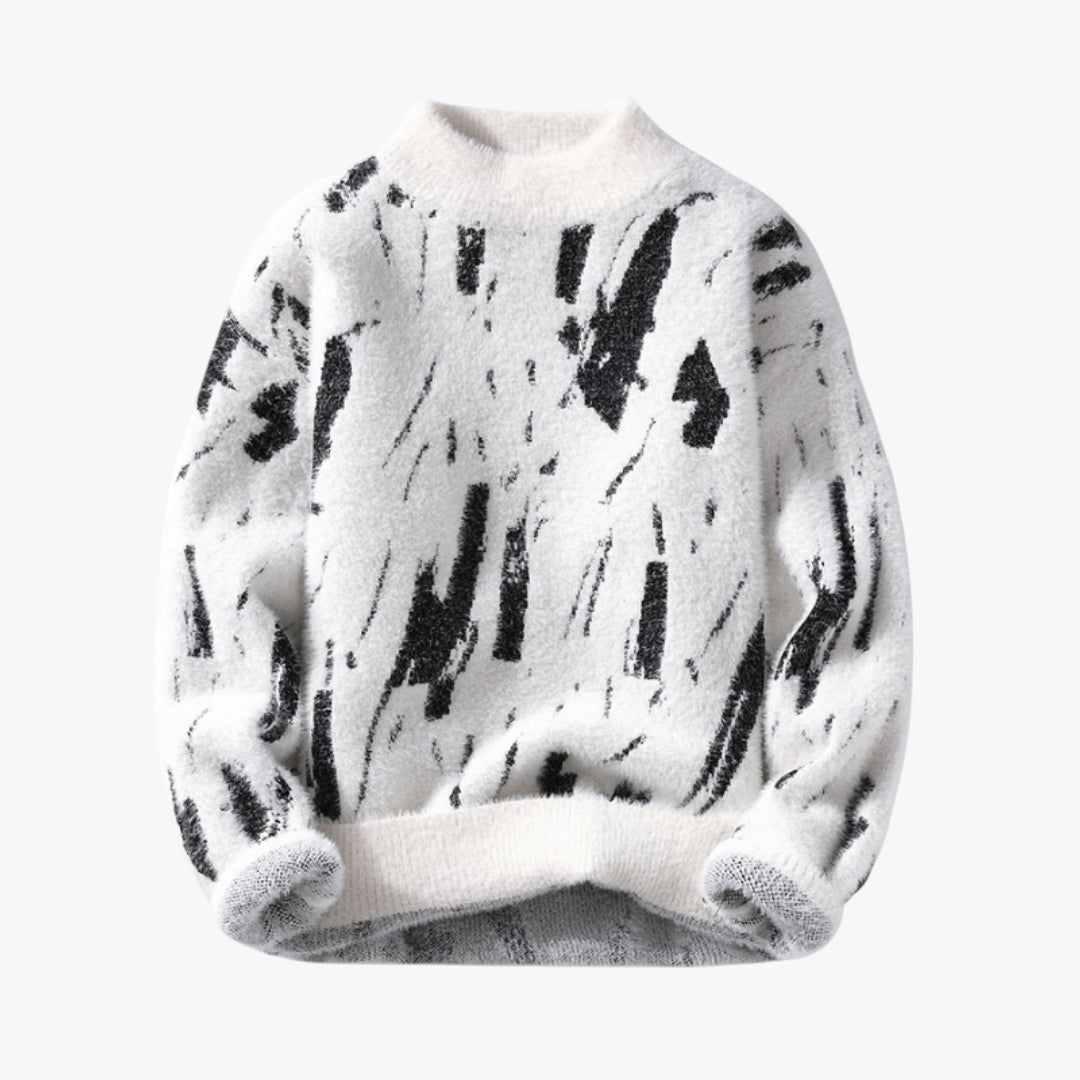 Miles & Luna Sweater – Soft fuzzy knit sweater with casual fit for men