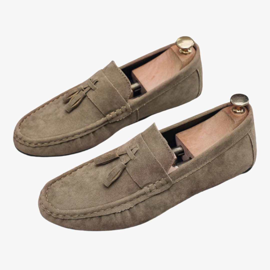 Miles & Luna Tassel Suede Loafers Stylish Casual Shoes for Men