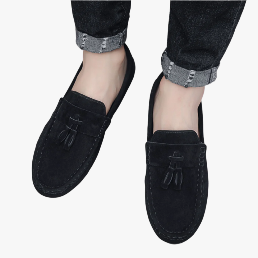 Miles & Luna Tassel Suede Loafers Stylish Casual Shoes for Men