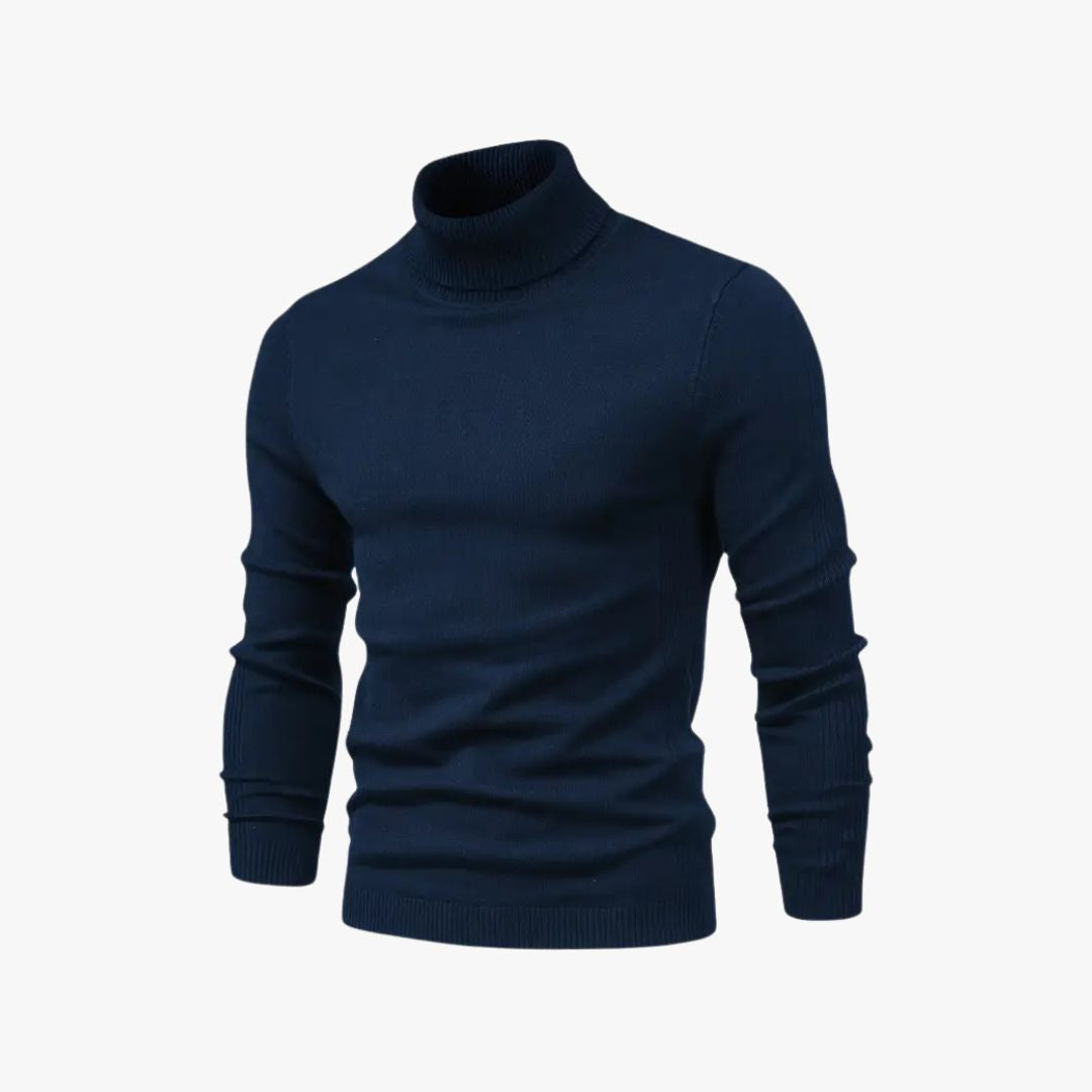 Miles & Luna Turtleneck Slim Fit Soft Knit Long Sleeve Sweater for Men