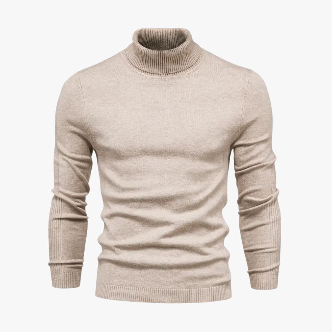 Miles & Luna Turtleneck Slim Fit Soft Knit Long Sleeve Sweater for Men