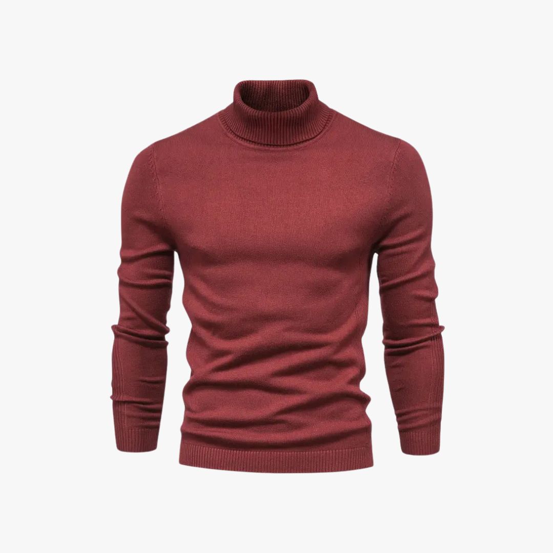 Miles & Luna Turtleneck Slim Fit Soft Knit Long Sleeve Sweater for Men