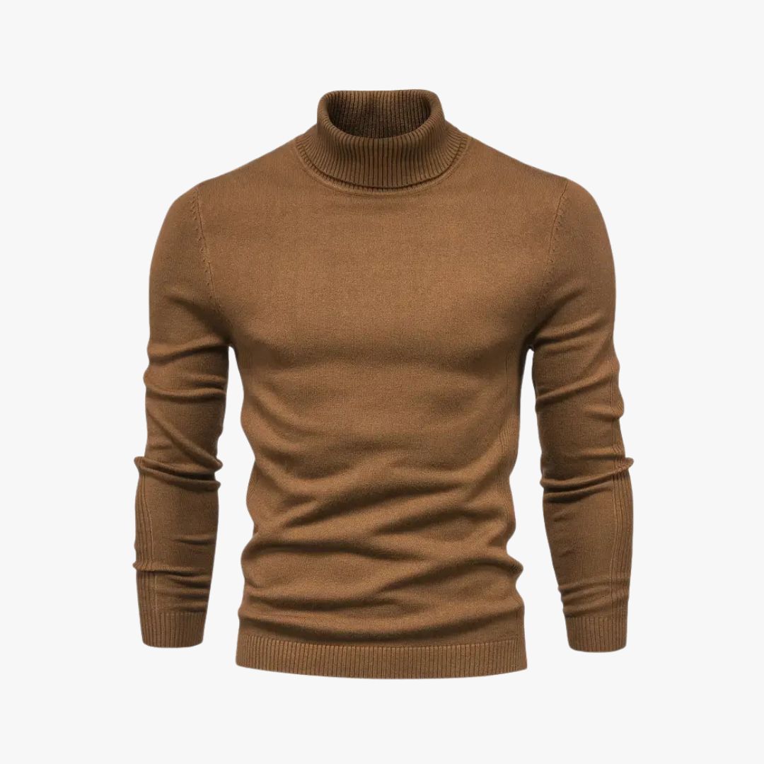 Miles & Luna Turtleneck Slim Fit Soft Knit Long Sleeve Sweater for Men