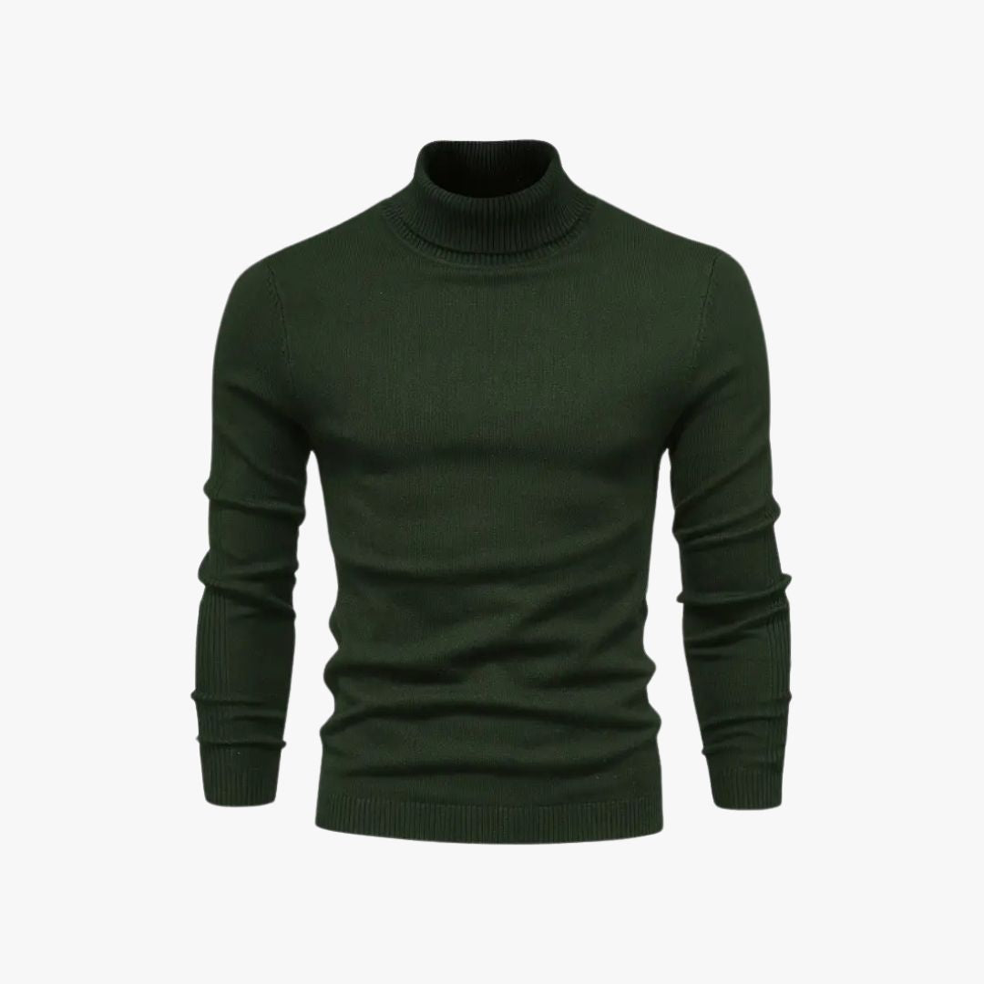 Miles & Luna Turtleneck Slim Fit Soft Knit Long Sleeve Sweater for Men