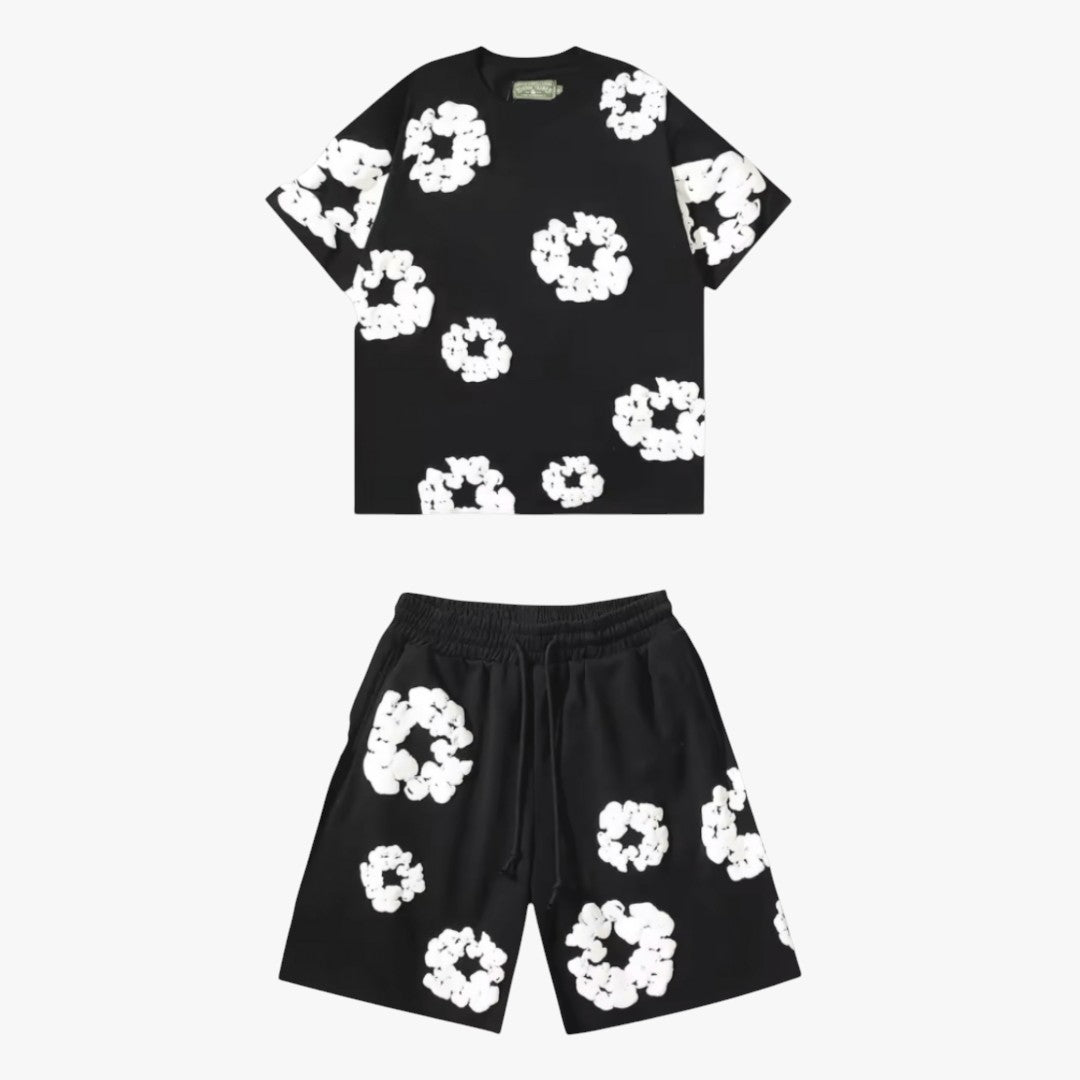Miles & Luna Unisex Cotton Wreath T-Shirt & Shorts Set Effortless Style & Comfort Regular price