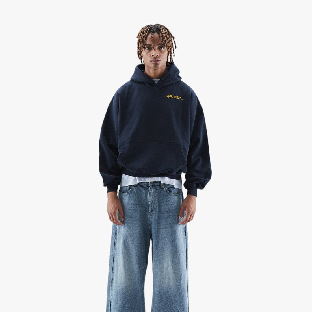 Miles & Luna Unisex Oversized Graphic Hoodie for Effortless Street Vibes