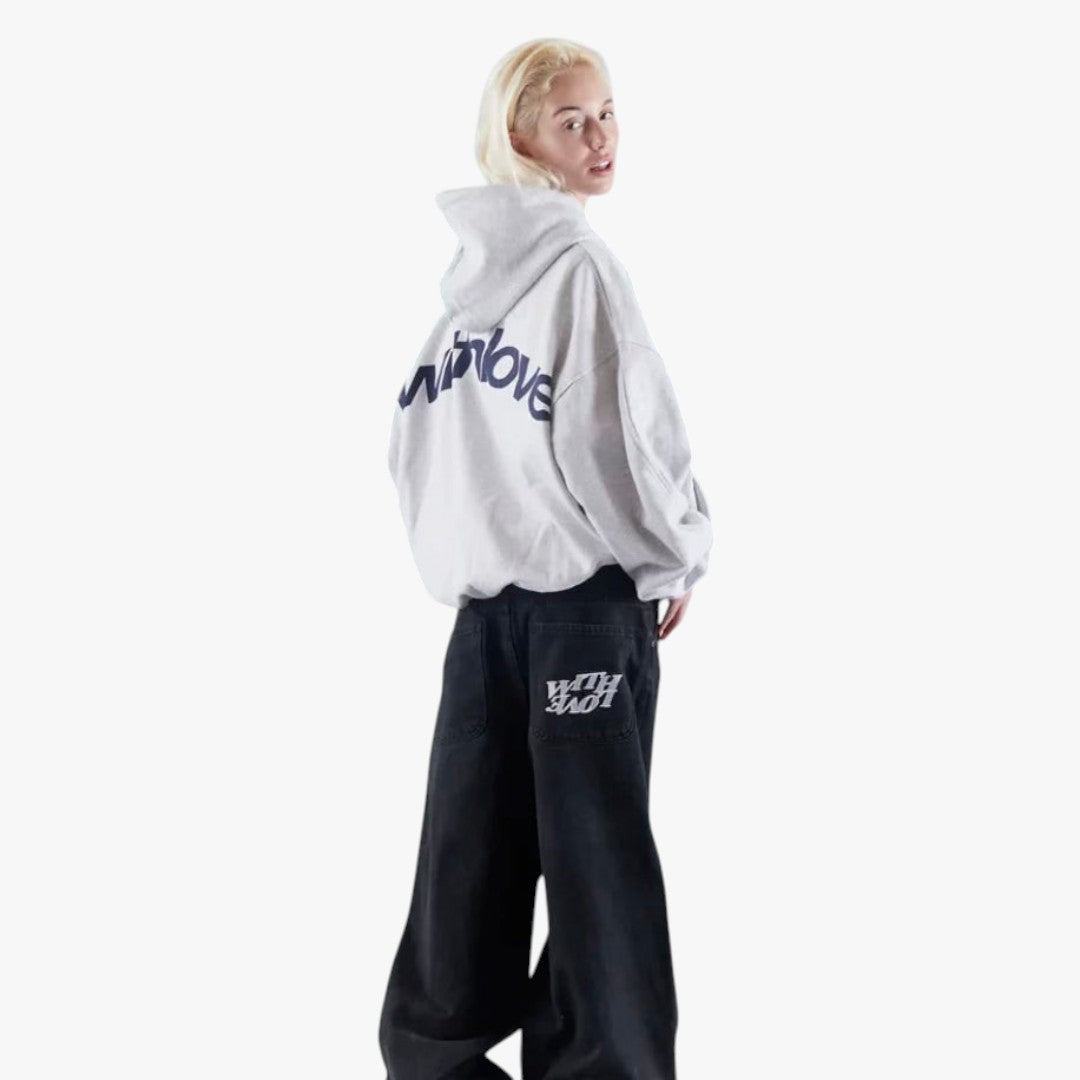 Miles & Luna Unisex Oversized Graphic Hoodie for Effortless Street Vibes