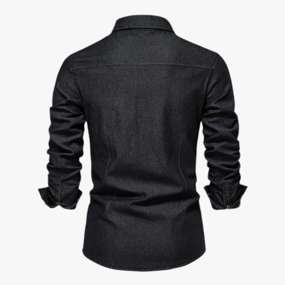 Miles & Luna Vintage Denim Blouse Shirt for Men
