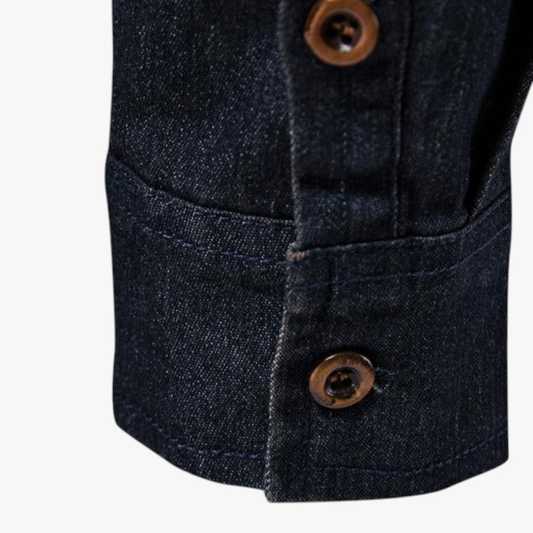 Miles & Luna Vintage Denim Blouse Shirt for Men