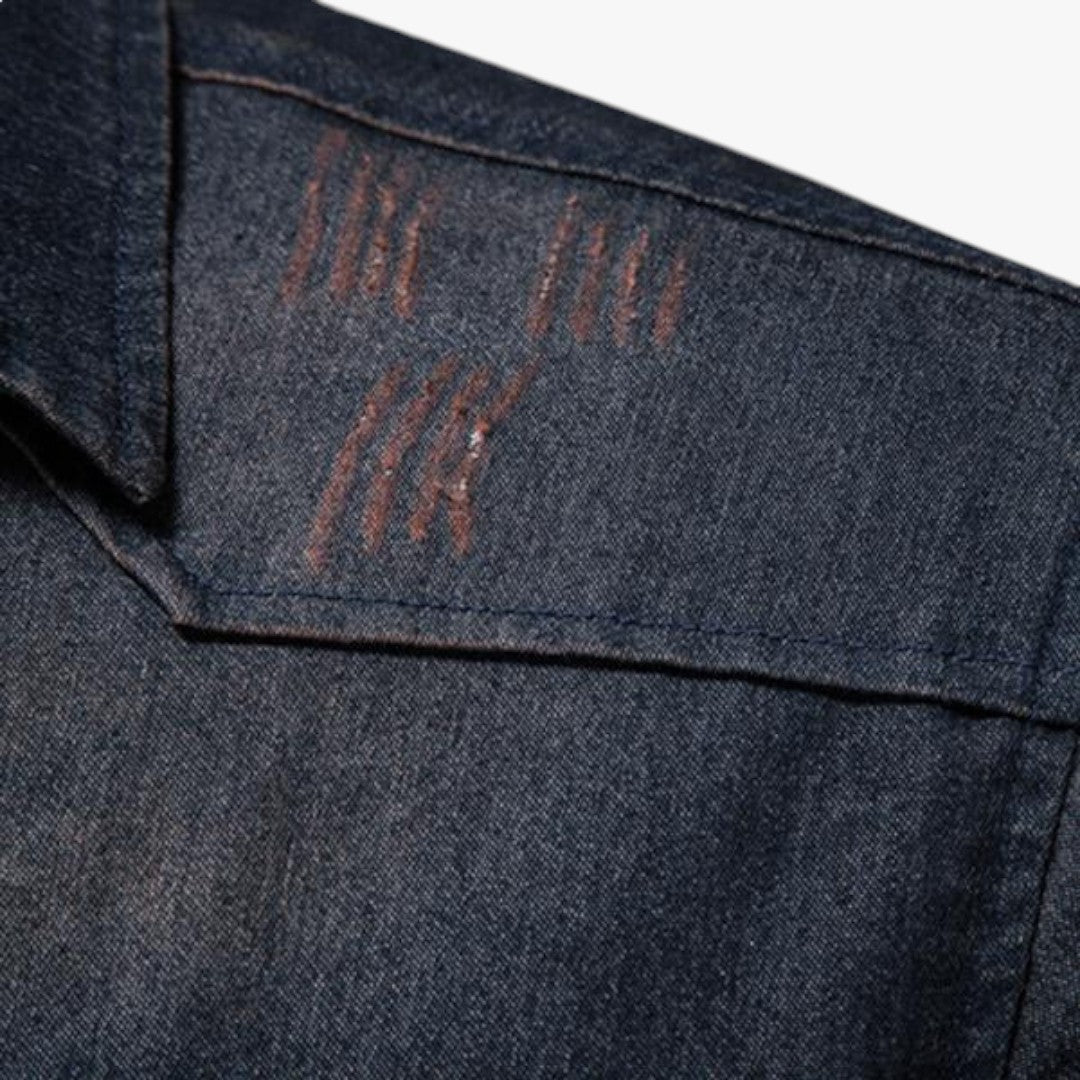 Miles & Luna Vintage Denim Blouse Shirt for Men
