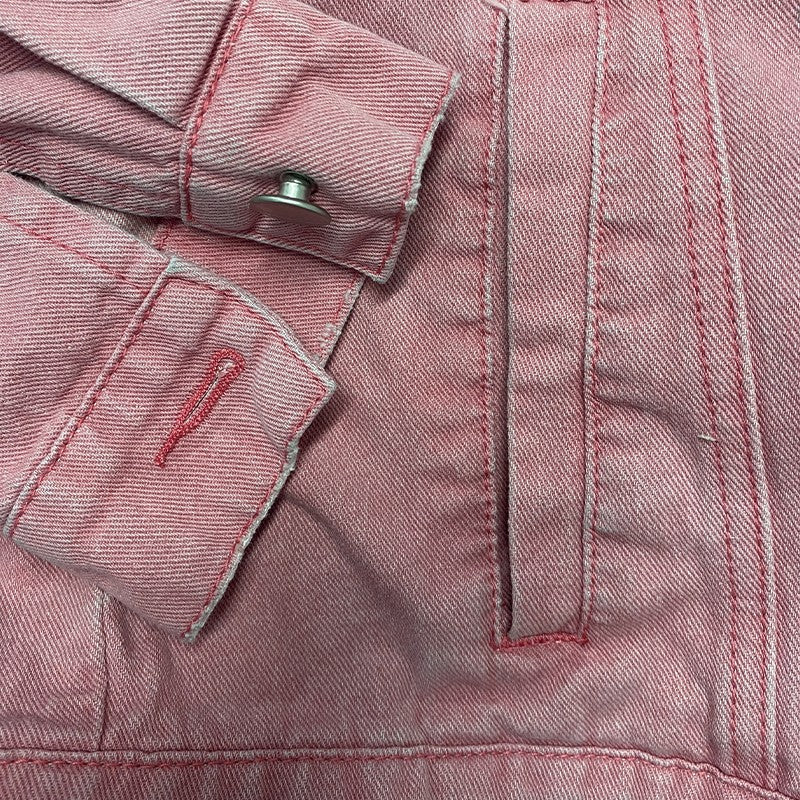 Miles & Luna Vintage Washed Lapel Multi Pocket Denim Jacket for Men