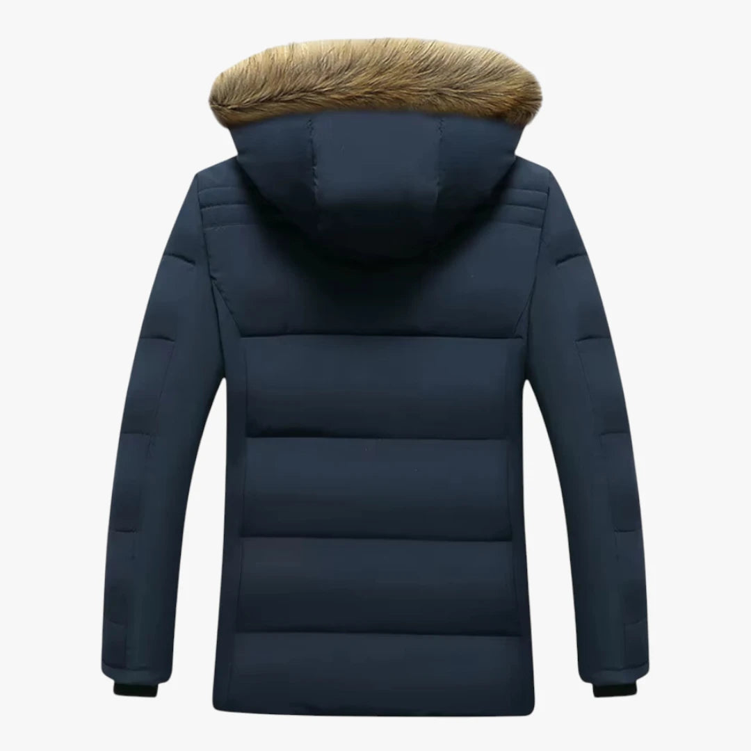 Miles & Luna Waterproof Fleece-Lined Parka Jacket with Warm Insulation for Men
