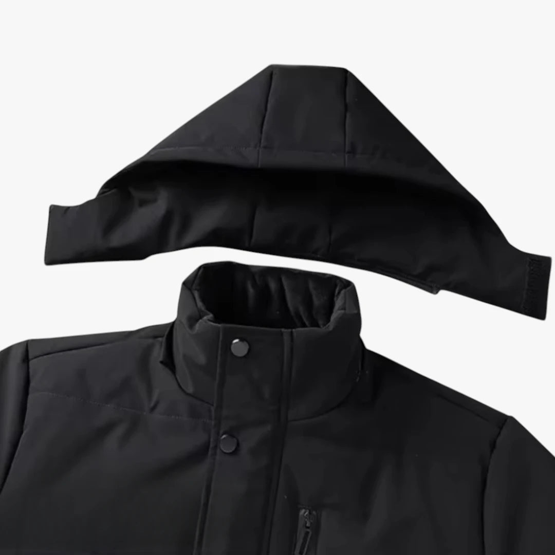 Miles & Luna Waterproof Fleece-Lined Winter Jacket with Warm Insulation for Men