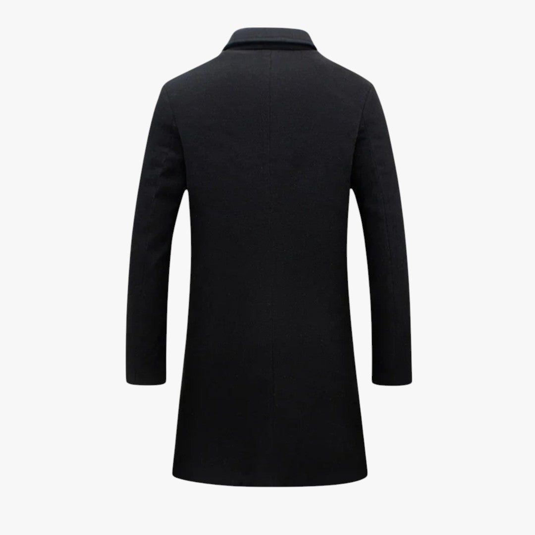 Miles & Luna Wool Blend Overcoat Slim Fit Formal Coat for Men