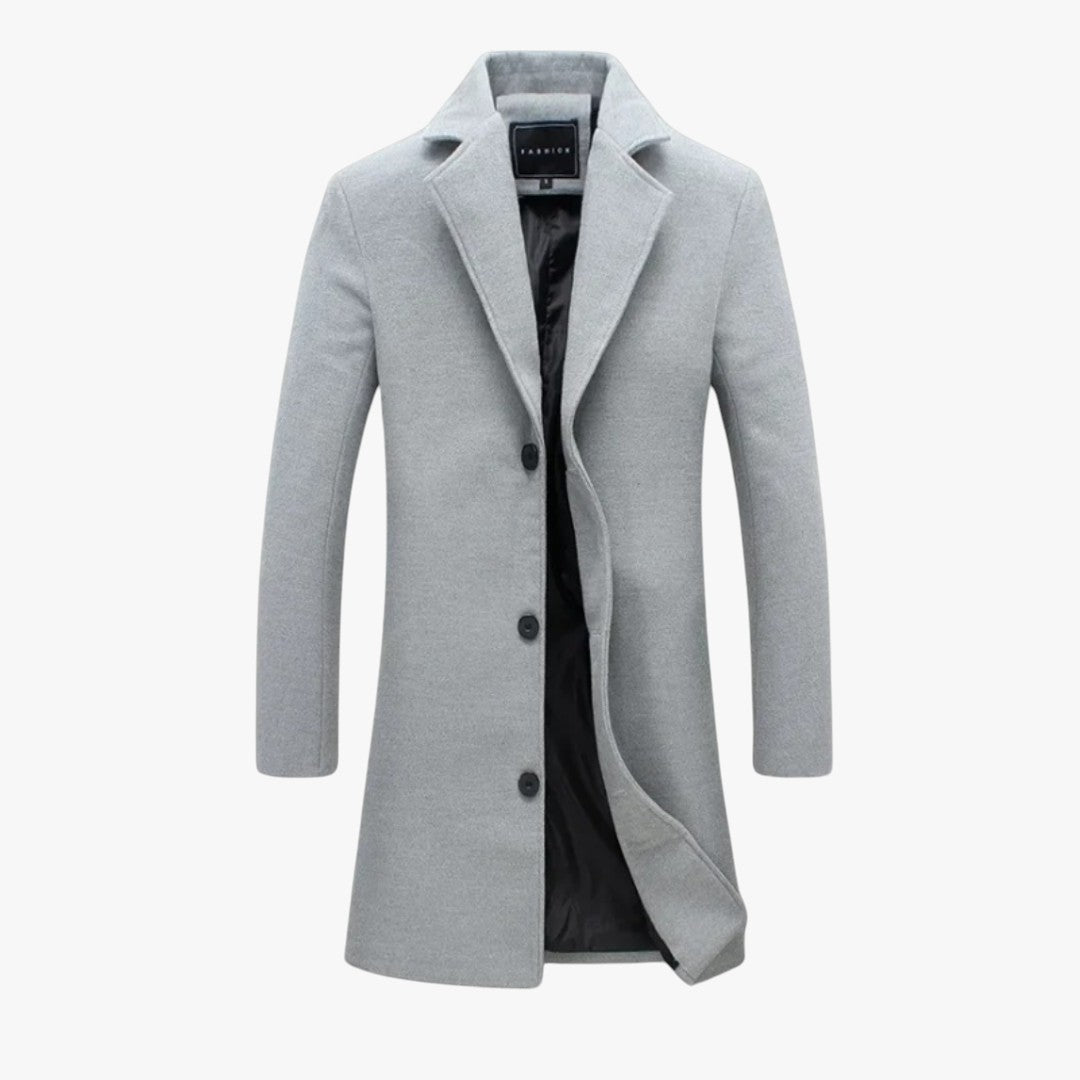 Miles & Luna Wool Blend Overcoat Slim Fit Formal Coat for Men