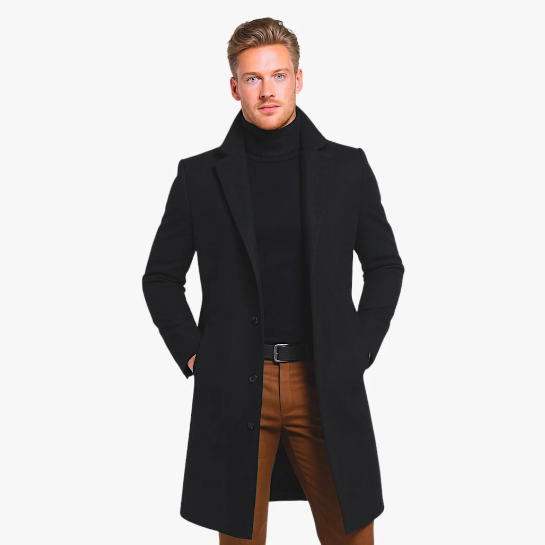 Miles & Luna Wool Blend Warm Coat for Men