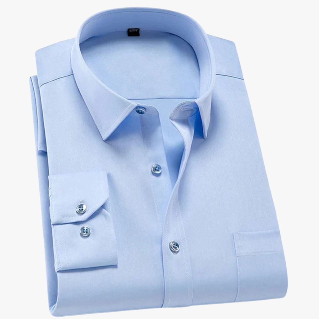 Miles & Luna Wrinkle-Free Stretch Comfort Blouse for Men