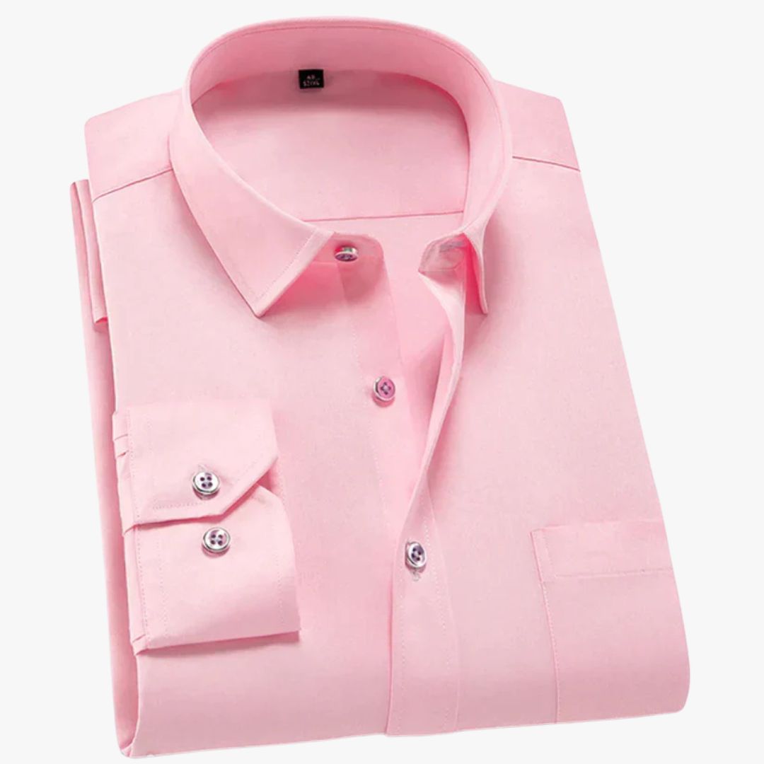 Miles & Luna Wrinkle-Free Stretch Comfort Blouse for Men