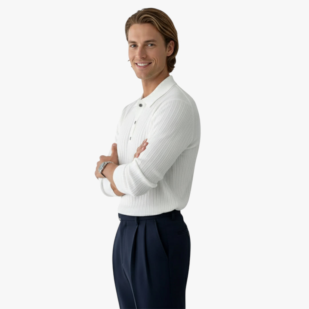Anthony | Shirt Knit Polo Design with Buttoned Collar and Timeless Style for Men