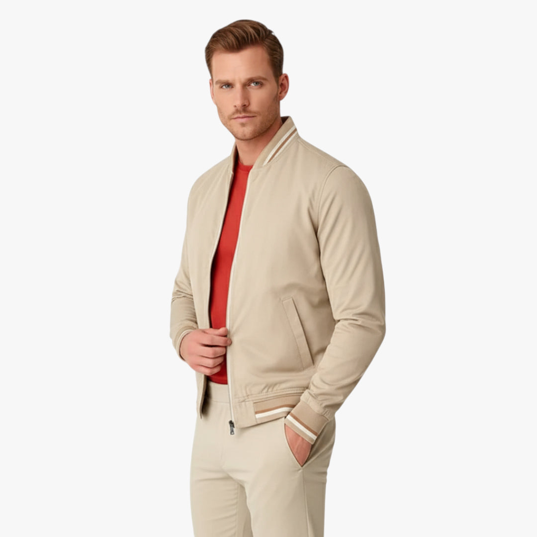 Dominic | Jacket Bomber Lightweight Polyester Zip-Up Coat for Men