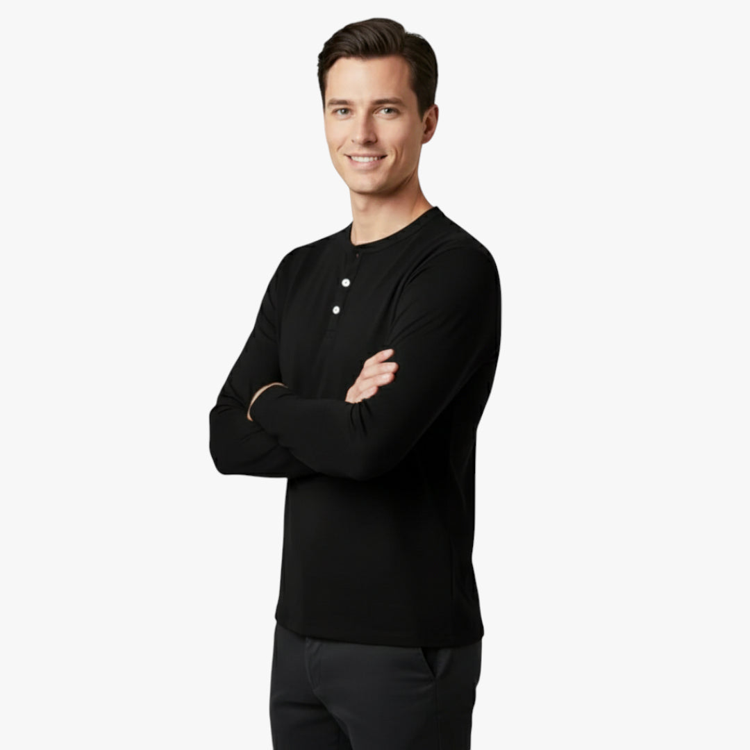 Grayson | Shirt Slim Fit Linen Design with Banded Collar and Lightweight Style for Men