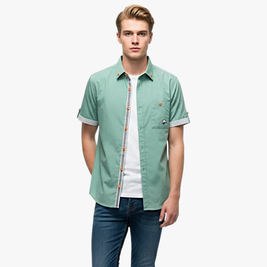 Leon | Shirt Button-Up Blouse Shirt for Men