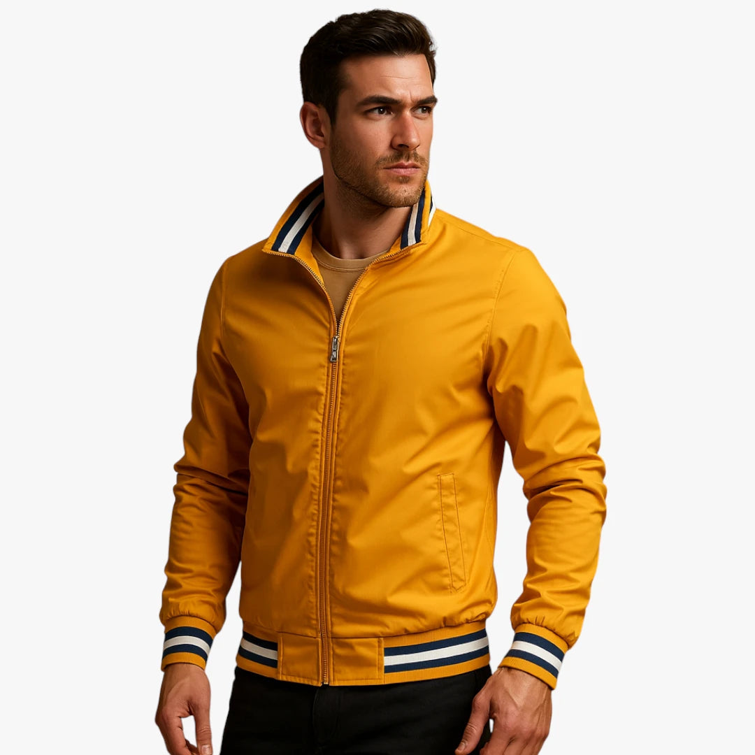 Miles & Luna Lightweight Breathable Jacket with Zip-Up Front for Men