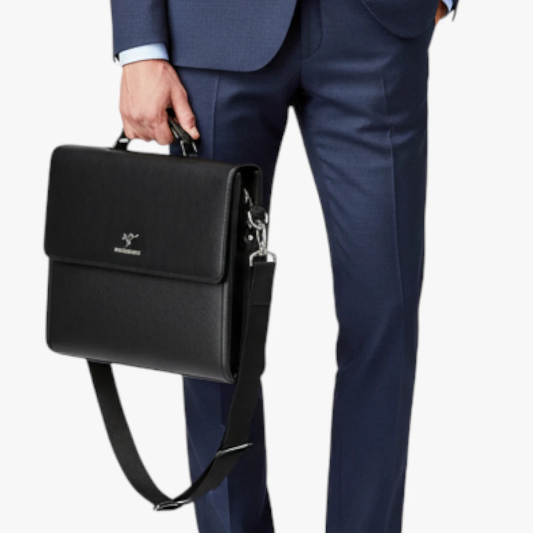 Miles & Luna Business Shoulder Bag Compact Organiser Briefcase with Sleek Design for Men