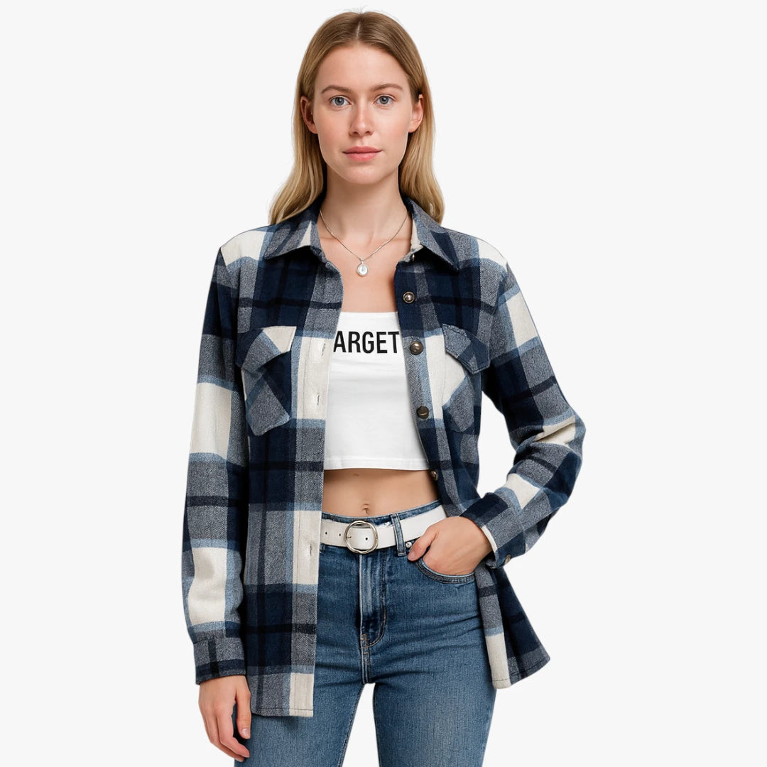 Miles & Luna Checkered Sweater for Women