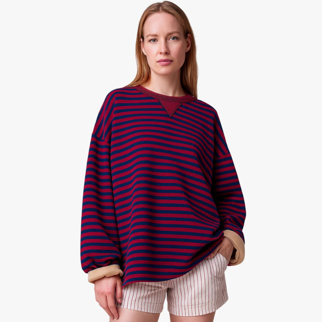 Miles & Luna Cotton Blend Sweatshirt for Casual Everyday Wear for Women