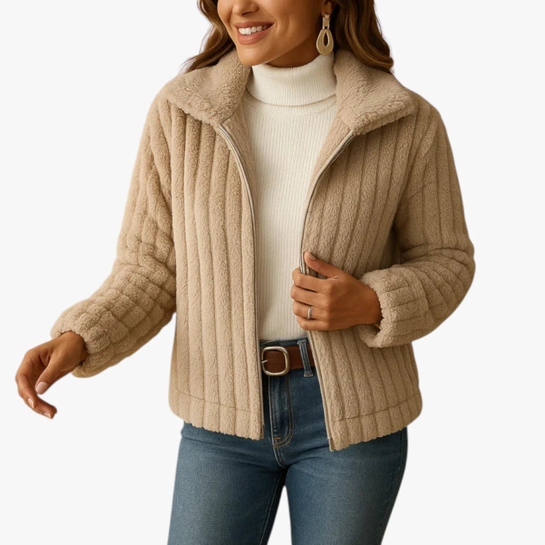 Miles & Luna Knitted Wool Fleece Vest Long For Women