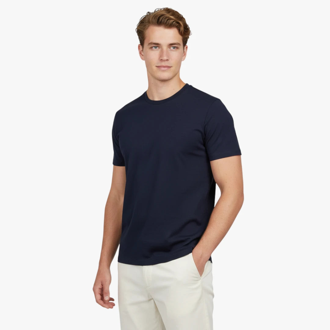 Miles & Luna Premium Cotton T-Shirt with Tailored Fit and Timeless Style for Men