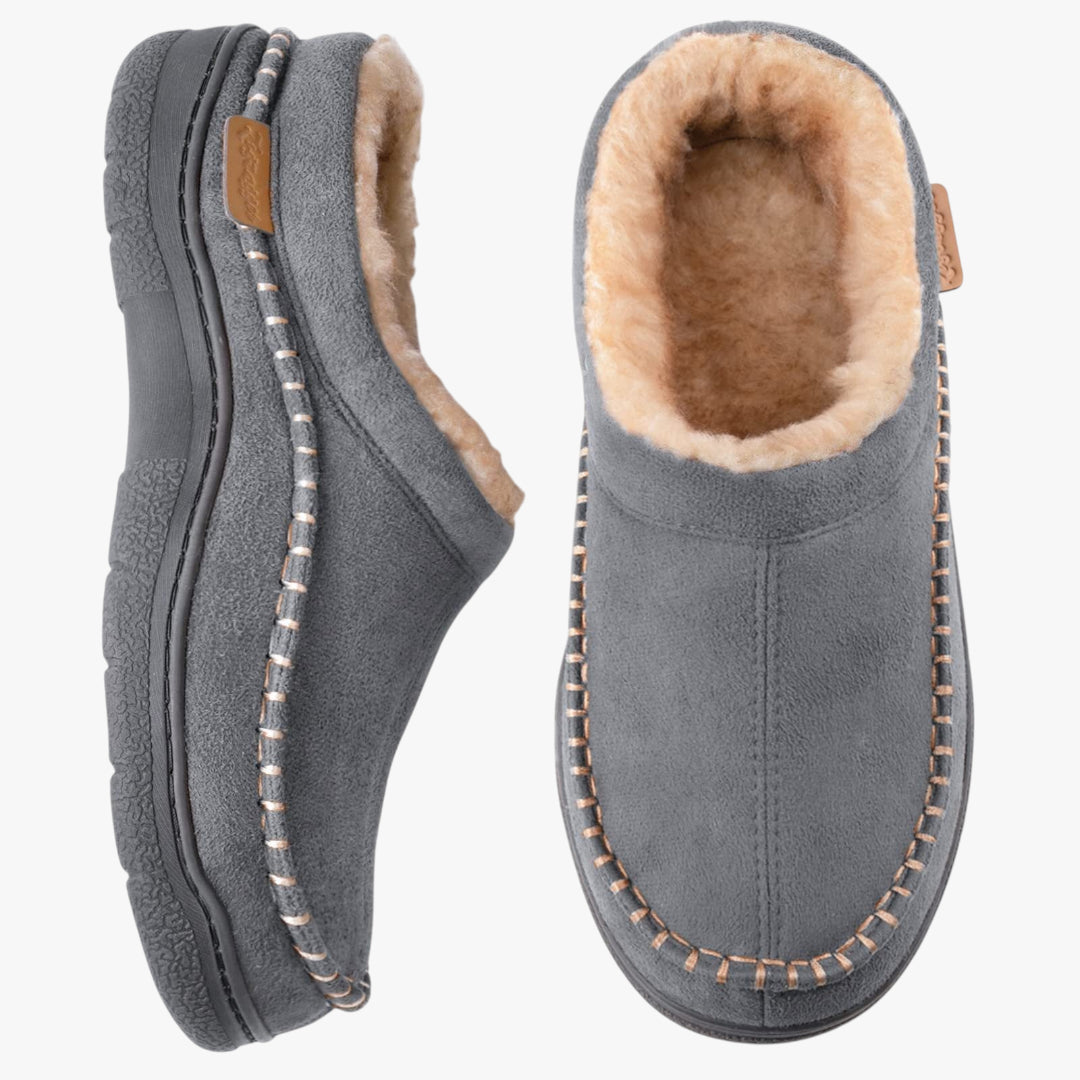 Brayan | Suede Indoor House Shoes with Warm Fleece Lining for Men