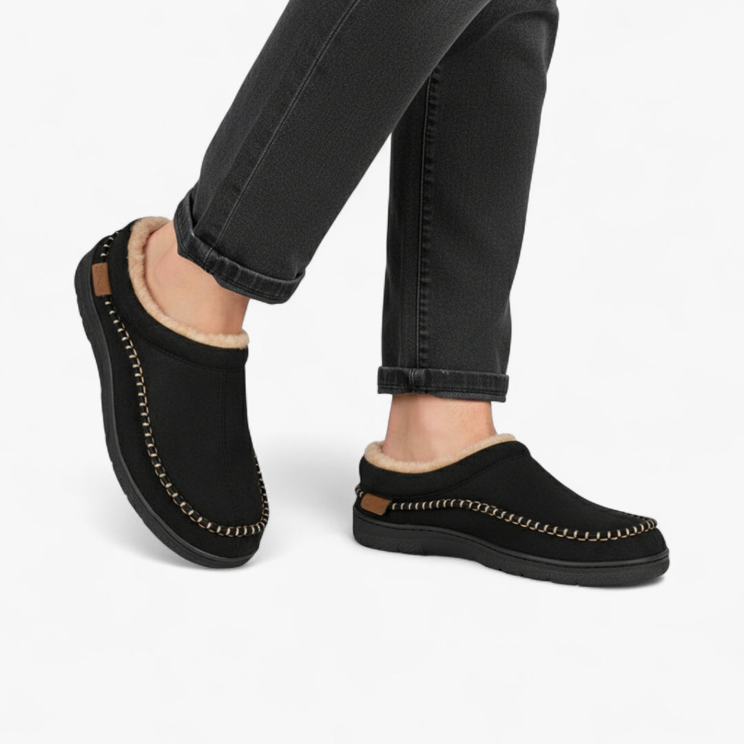Brayan | Suede Indoor House Shoes with Warm Fleece Lining for Men