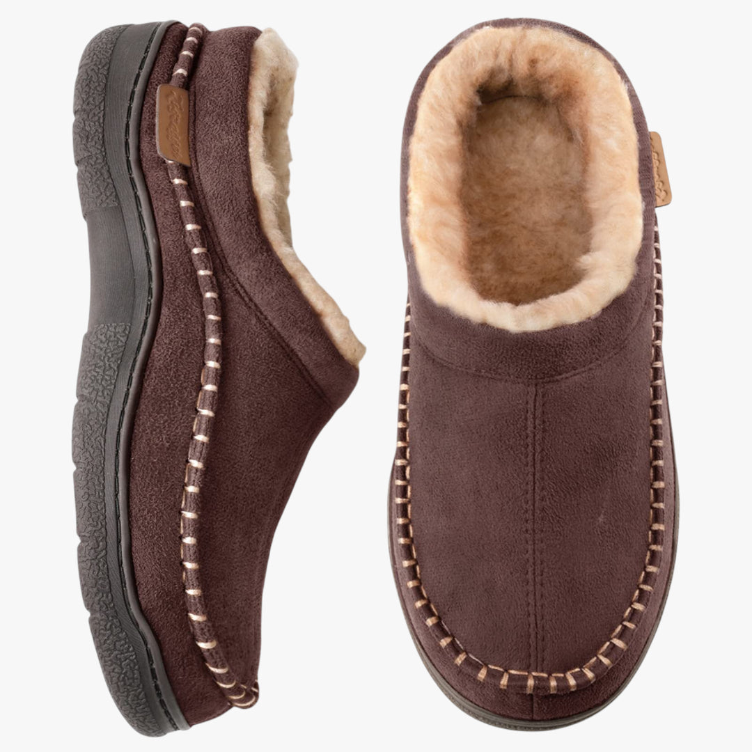 Brayan | Suede Indoor House Shoes with Warm Fleece Lining for Men